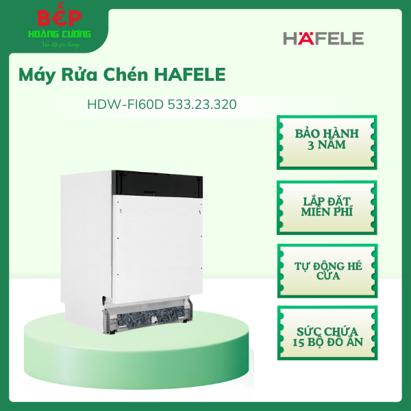 Hafele 533.23.320 Máy Rửa Bát Âm Tủ HDW-FI60D – Chính Hãng – Rửa Sạch, Tiết Kiệm Nước - Free Lắp Đặt 2 Hafele 533.23.320 Máy Rửa Bát Âm Tủ HDW-FI60D – Chính Hãng – Rửa Sạch, Tiết Kiệm Nước - Free Lắp Đặt