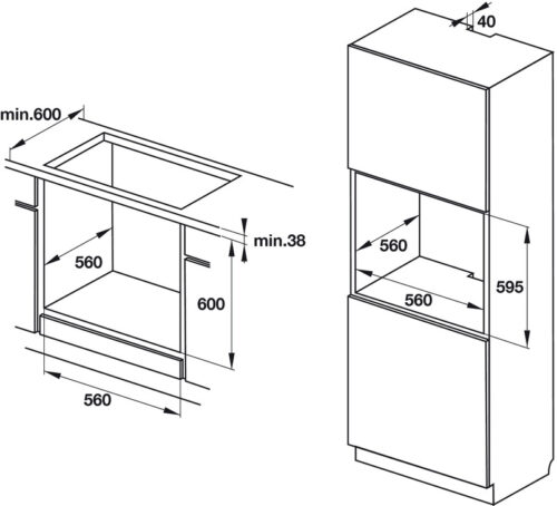 Lò nướng Hafele HO-K60B 534.05.581 – Thiết kế sang trọng, 65L, an toàn với cửa kính 3 lớp 11 534.05.581 hafele 1