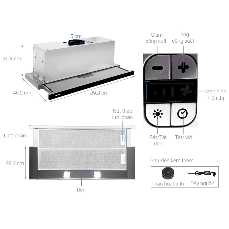 Hafele HH-TG90E 539.81.075 Máy Hút Mùi Áp Tường – Kích Thước 90cm, Hút Khử Hiệu Quả, Dễ Vệ Sinh 5 Hafele HH-TG90E 539.81.075 Máy Hút Mùi Áp Tường – Kích Thước 90cm, Hút Khử Hiệu Quả, Dễ Vệ Sinh