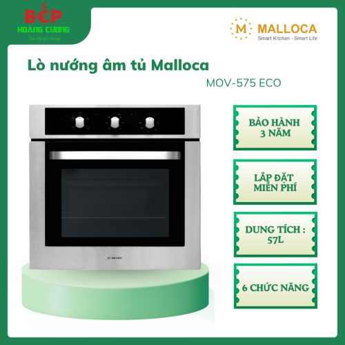 Malloca MOV-575 ECO – Lò nướng âm tủ – Dung tích 57L – Công suất 2300W – Chức năng ECO