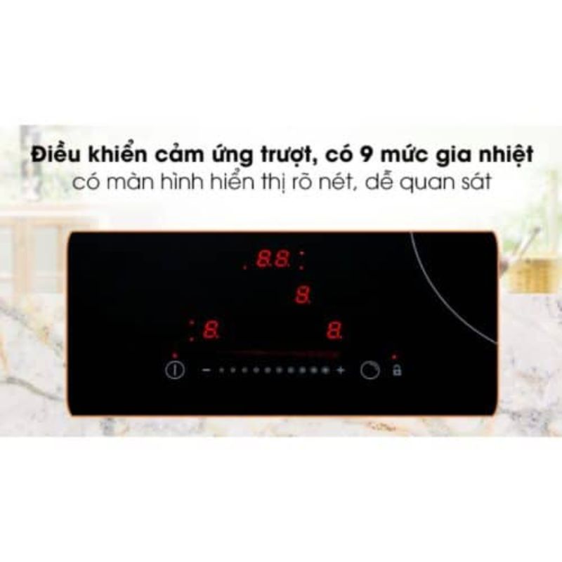 Bếp hồng ngoại 3 vùng nấu lắp âm Hafele HC-R603D 536.01.901 - Mặt kính Schott Ceran, Bảo Hành 3 Năm 3 Bảng điều khiển bếp điện 3 vùng nấu Hafele HC-R603D 536.01.901