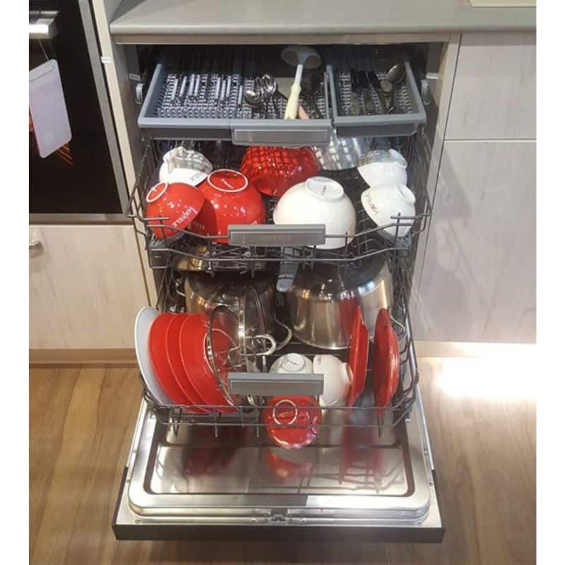 Hafele HDW-HI60C Máy Rửa Chén Âm Bán Phần 533.23.210 – Mặt Kính Đen, Màn Hình LED – Miễn Phí Lắp Đặt 7 Khay rửa Máy rửa chén bát âm bán phần Hafele HDW-HI60B 533.23.210