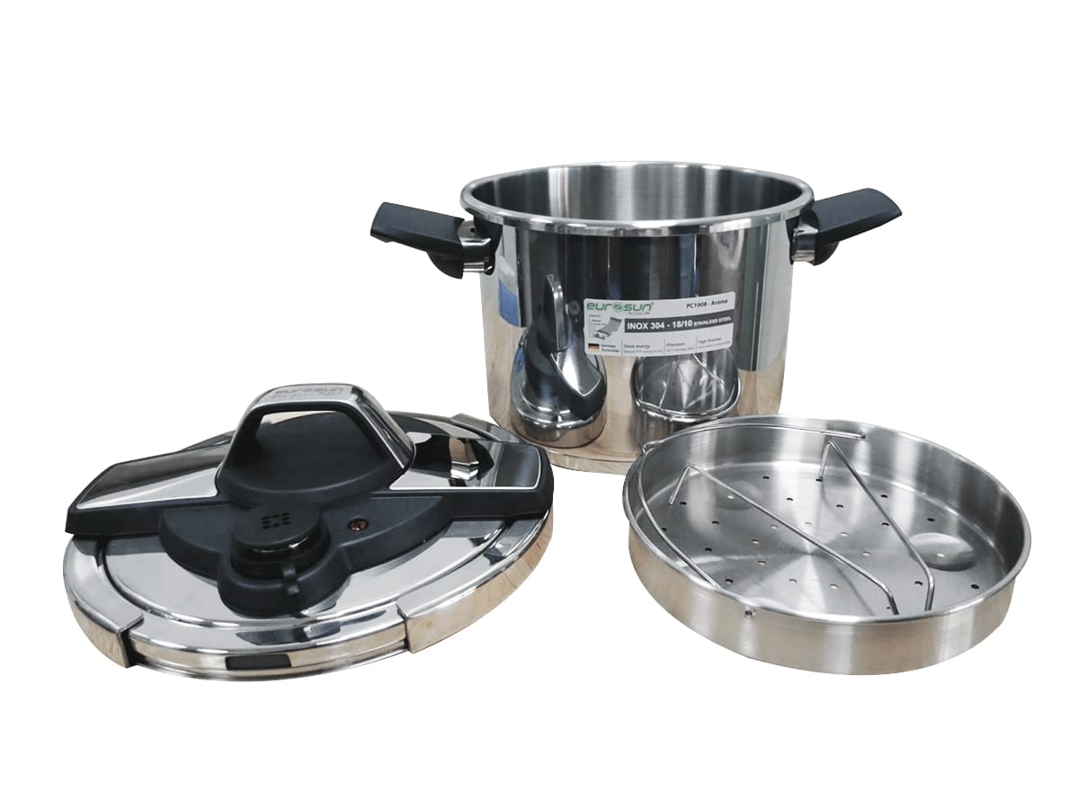 Eurosun PC1908-AROMA Nồi áp suất inox - 3 lớp đáy tiết kiệm năng lượng - Dung tích 6L 5 Eurosun PC1908-AROMA Nồi áp suất inox - 3 lớp đáy tiết kiệm năng lượng - Dung tích 6L - Ảnh 3