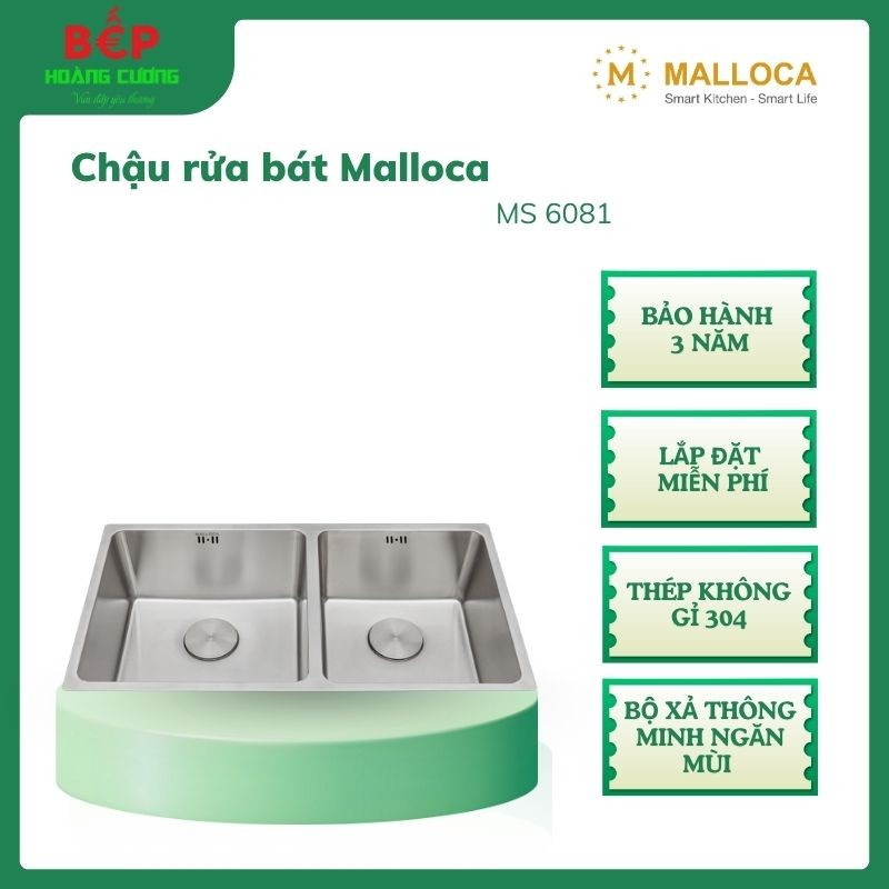 Malloca MS 6081 – Chậu Rửa Bát Inox 304 – Dày 1.0mm – Bền Bỉ, Chống Ồn, Chống Ngưng Tụ 3 Malloca MS 6081 – Chậu Rửa Bát Inox 304 – Dày 1.0mm – Bền Bỉ, Chống Ồn, Chống Ngưng Tụ