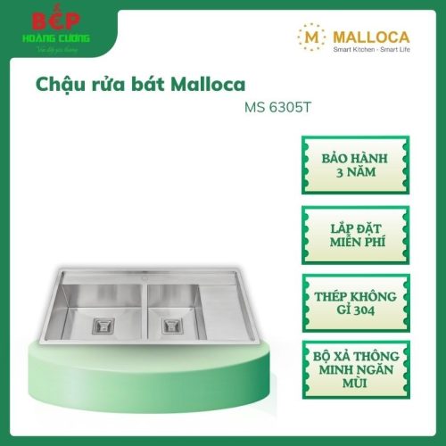 Chậu Rửa Malloca MS 6305T – Chất Liệu Inox 304 Cao Cấp – Độ Bền Cao – Chống Gỉ Sét