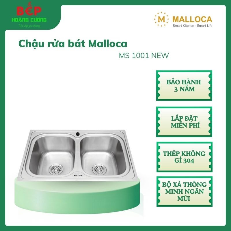 Malloca MS 1001 NEW – Chậu Rửa Chén Bếp Inox 304 – Độ Dày 0.8mm – Bền Bỉ - Ngăn mùi 3 Malloca MS 1001 NEW – Chậu Rửa Chén Bếp Inox 304 – Độ Dày 0.8mm – Bền Bỉ - Ngăn mùi