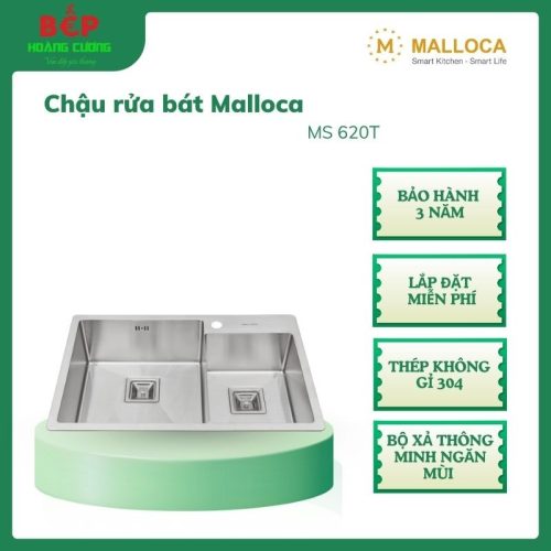 Malloca MS 620T – Chậu Rửa Inox – Bán Thủ Công – Sang Trọng, Hiện Đại - Chính Hãng
