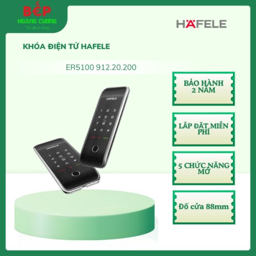 Khóa Điện Tử ER5100 Hafele 912.20.200, Dành cho cửa dày 30 - 50mm, Kết nối App