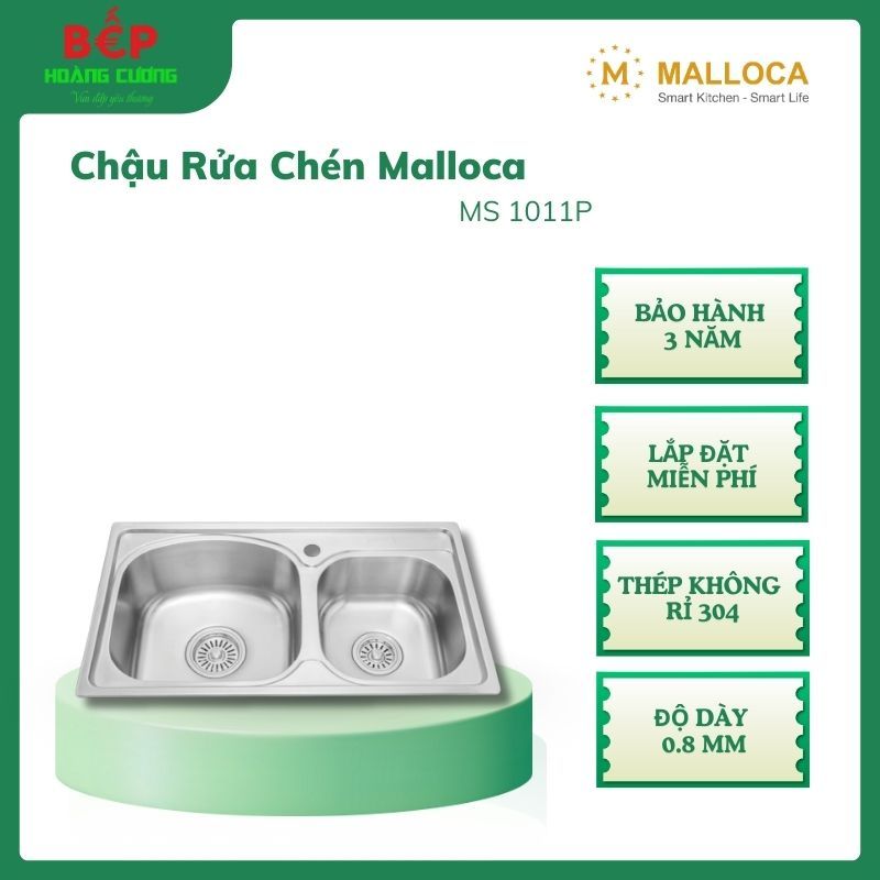 Malloca MS 1011P - chậu inox 1 hộc lớn, thiết kế lắp âm, chống ồn, chống ngưng tụ, bền đẹp 3 Malloca MS 1011P - chậu inox 1 hộc lớn, thiết kế lắp âm, chống ồn, chống ngưng tụ, bền đẹp