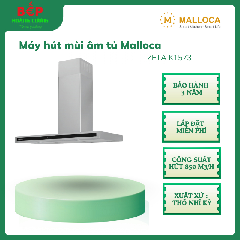 Malloca ZETA K1573 – Máy hút mùi gắn áp tường, công suất mạnh, hoạt động bền bỉ, cảm ứng nhạy 3 Malloca ZETA K1573 – Máy hút mùi gắn áp tường, công suất mạnh, hoạt động bền bỉ, cảm ứng nhạy
