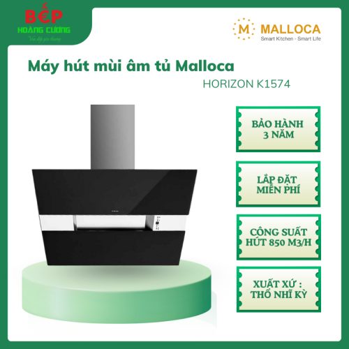 Malloca – Máy hút mùi HORIZON K1574 chính hãng, inox cao cấp, công suất 850 m³/h, vận hành êm