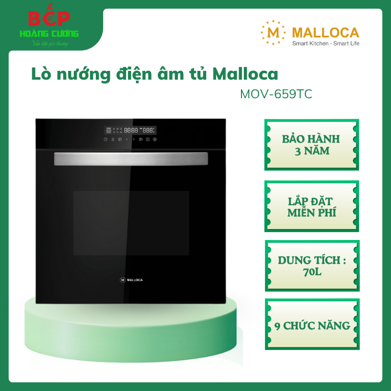 Lò Nướng Điện Âm Tủ MOV-659TC – 70L, 9 Chức Năng, Mặt Kính Đen, Nướng Xiên Quay, Quạt Tản Nhiệt 3 Lò Nướng Điện Âm Tủ MOV-659TC – 70L, 9 Chức Năng, Mặt Kính Đen, Nướng Xiên Quay, Quạt Tản Nhiệt