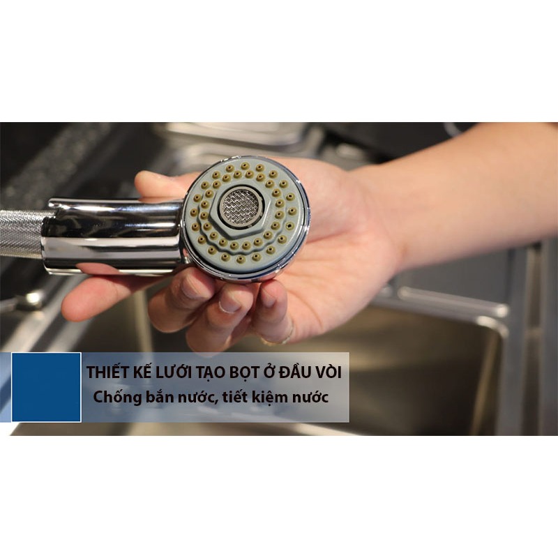 Malloca K140 - Vòi Bếp Dây Rút Nóng Lạnh, Đồng Thau Mạ Chrome, Tiện Lợi, Hiện Đại 6 Malloca K140 - Vòi Bếp Dây Rút Nóng Lạnh, Đồng Thau Mạ Chrome, Tiện Lợi, Hiện Đại - Ảnh 4