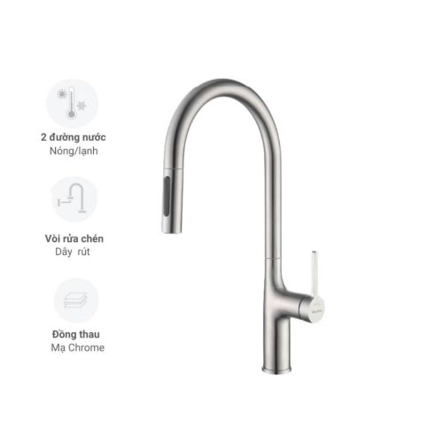 Malloca K94C – Vòi Rửa Chén Dây Rút, Hai Đương Nước Nóng Lạnh, Thiết Kế Hiện Đại 7 vn 11134207 820l4 mfi3hmbymebz88