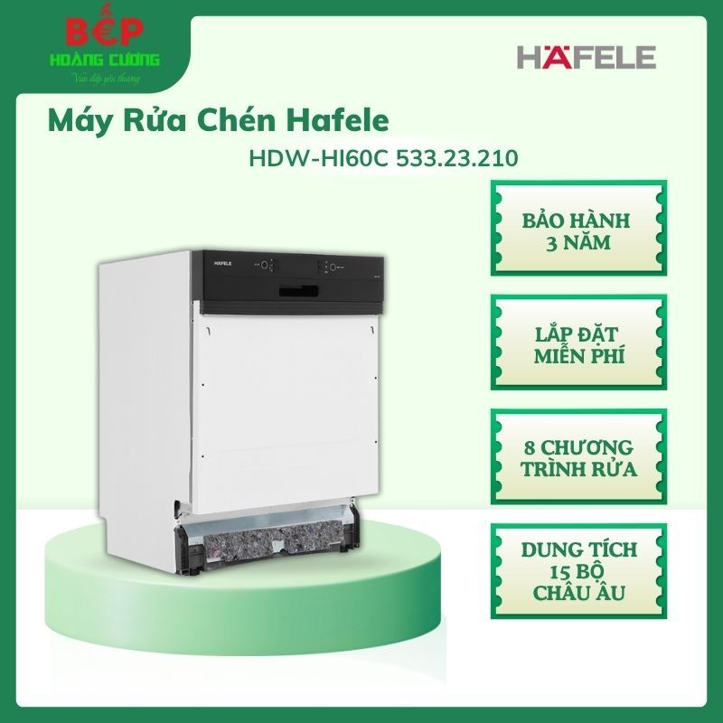Hafele HDW-HI60C Máy Rửa Chén Âm Bán Phần 533.23.210 – Mặt Kính Đen, Màn Hình LED – Miễn Phí Lắp Đặt 3 Hafele HDW-HI60C Máy Rửa Chén Âm Bán Phần 533.23.210 – Mặt Kính Đen, Màn Hình LED – Miễn Phí Lắp Đặt