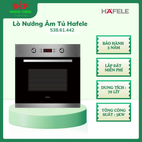 Lò nướng âm tủ Hafele HO-4KT70A 538.61.442 – Tiết kiệm điện A, cửa kính 3 lớp, tự động hẹn giờ