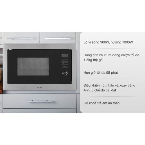 Hafele 535.34.000 Lò Vi Sóng HM-B38A 25 – Kính đen – Điều khiển nút nhấn điện tử – Chính hãng 11 vn 11134207 820l4 mgdgscvgfwuj2c