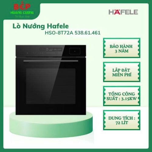 Lò nướng Hafele HSO-8T72A – Đa năng kết hợp hấp, cảm ứng trượt, dung tích 72L, chuẩn A+