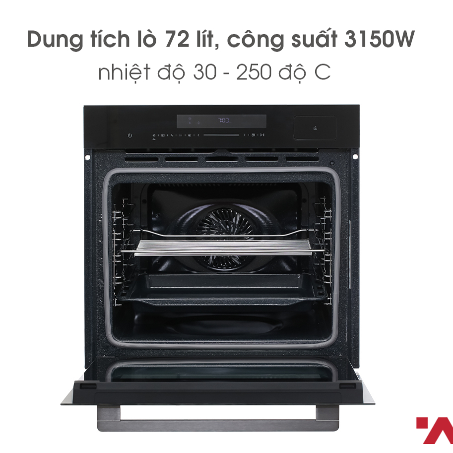 Hafele HSO-8T72A 538.61.461 – Lò nướng đa năng kết hợp hấp, vệ sinh thủy phân, 3 lớp kính cách nhiệt 5 Lò nướng Hafele HSO-8T72A – Đa năng kết hợp hấp, cảm ứng trượt, dung tích 72L, chuẩn A+
