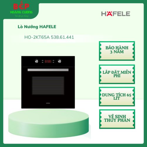 Lò nướng Hafele HO-2KT65A 538.61.441 – Chính hãng, màn hình LED, tự vệ sinh bằng hơi nước