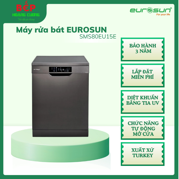 Máy rửa bát độc lập Eurosun SMS80EU15E Serial 8, 14 bộ, màu inox đen, lắp đặt miễn phí 3 Máy rửa bát độc lập Eurosun SMS80EU15E Serial 8, 14 bộ, màu inox đen, lắp đặt miễn phí