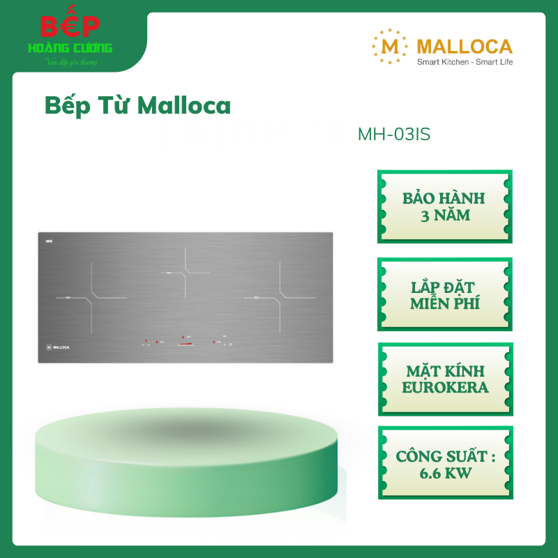 Malloca – Bếp từ MH-03IS, thiết kế cao cấp, mặt kính EuroKera chống xước, điều khiển cảm ứng trượt 3 Malloca – Bếp từ MH-03IS, thiết kế cao cấp, mặt kính EuroKera chống xước, điều khiển cảm ứng trượt