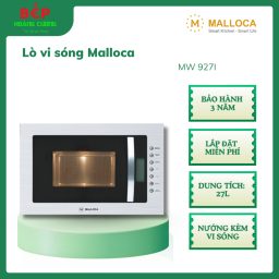 Malloca MW-927I – Lò Vi Sóng 27L, 5 Mức Công Suất, Inox, Hẹn Giờ, LED, Chức Năng Vi Sóng, An Toàn