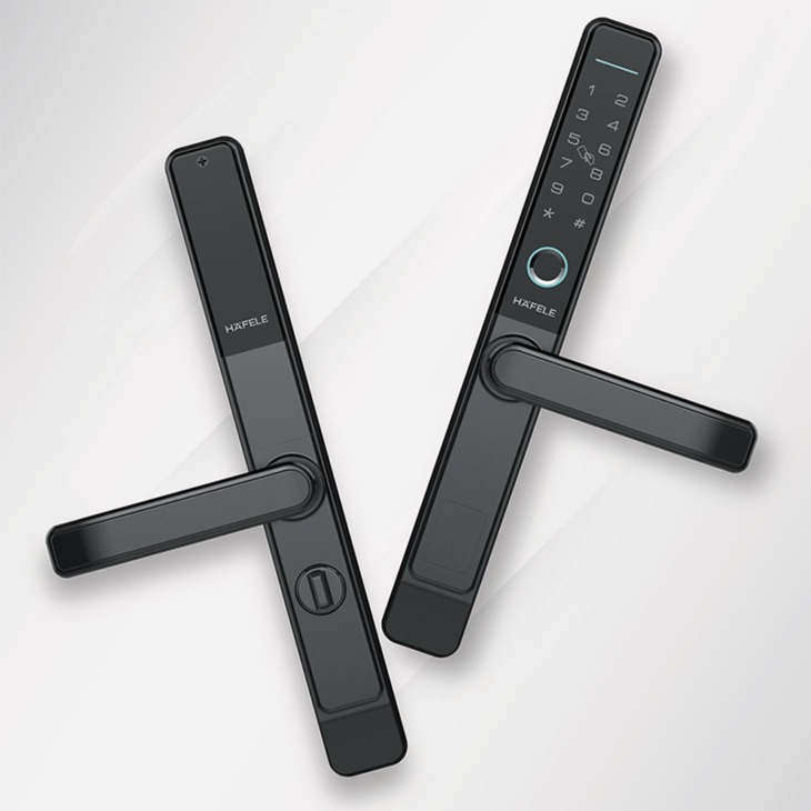 Hafele Khóa Cửa Điện Tử DL6600 912.20.145 – Cửa Nhôm – Kết Nối App – Màu Đen Sang Trọng 3 Khóa Điện Tử Cửa Nhôm DL6600 Hafele 912.20.145 – An Toàn, Tiện Lợi, Công Nghệ Hiện Đại