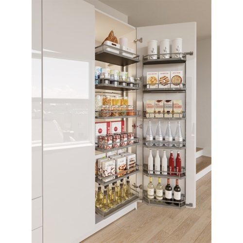 Tủ đồ khô Hafele Kara swing 548.65.842, tủ cao 6 tầng có tấm lót chống trượt, tủ rộng 450 mm