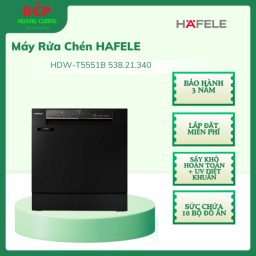 Hafele Máy Rửa Bát HDW-T5551B 538.21.340 – Hàng Chính Hãng – Tiết Kiệm Nước – Sạch Bóng Chén Dĩa