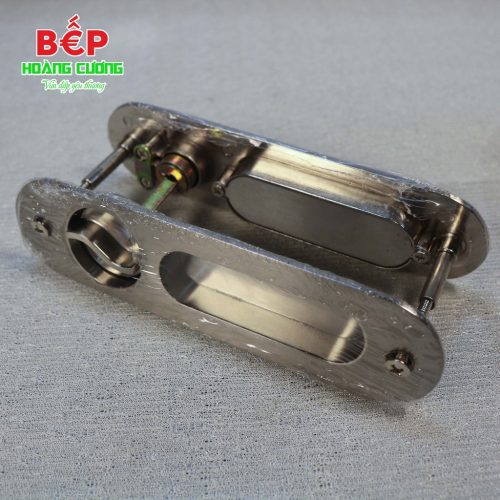 Hafele bộ khóa cửa trượt gỗ 499.65.105 - tay nắm oval bền bỉ, hợp kim kẽm, hoàn thiện niken mờ 9 Bộ Khóa Tay Nắm Cửa Trượt Gỗ Hafele 499.65.105