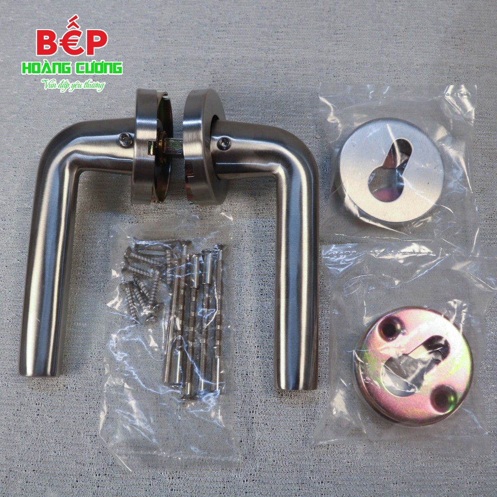 Hafele 903.99.977 tay nắm gạt cửa phòng - inox 304, nắp che, tuổi thọ cao, lắp đặt linh hoạt 7 Hafele 903.99.977 tay nắm gạt có nắp che, inox mờ chống gỉ, vận hành nhẹ nhàng.