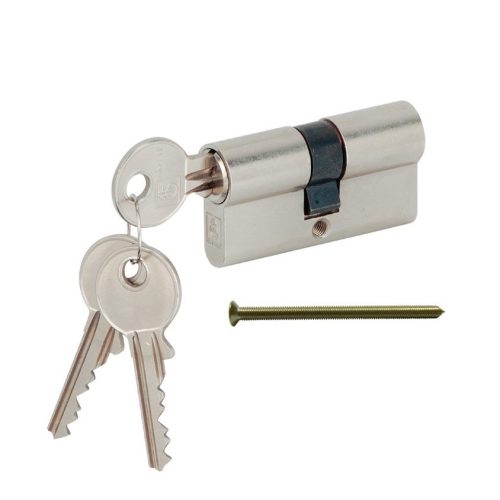 Hafele 916.95.116 ruột khóa 2 đầu chìa, dài 65mm, vật liệu đồng thau cao cấp, lắp đặt thuận tiện. 8 Hafele 916.95.116 ruột khóa 2 đầu chìa, 65mm, chất liệu đồng thau, chống khoan và dễ lắp đặt.