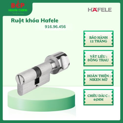 Hafele 916.96.456 ruột khóa cửa WC 65mm, chất liệu đồng thau, chống cạy khoan hiệu quả.
