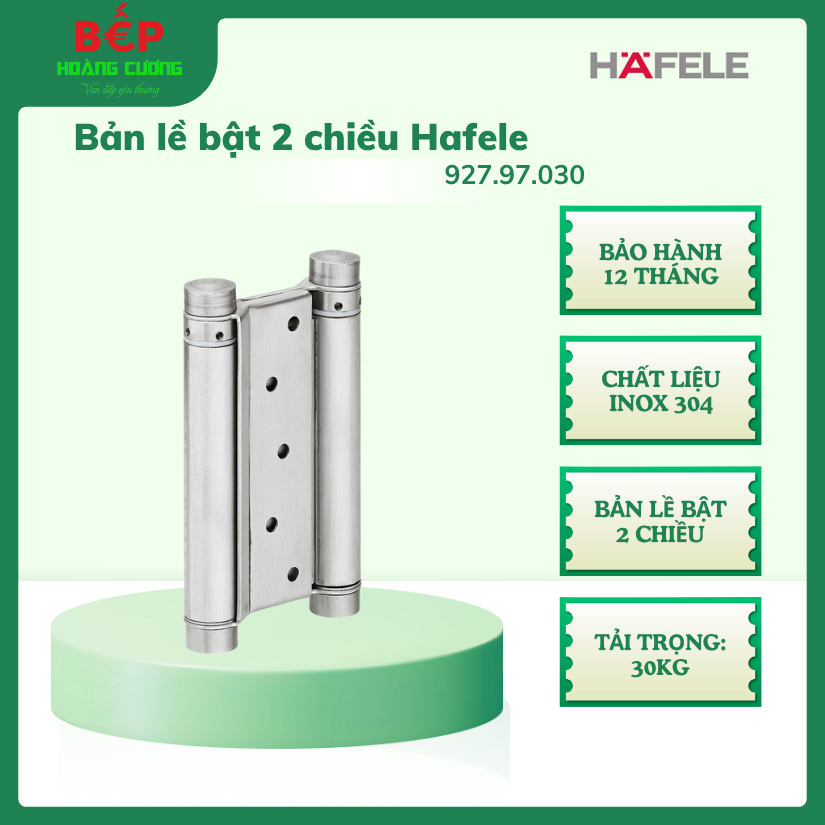 Hafele 927.97.030 – Bản lề bật 2 chiều inox mờ, chịu lực 25-30Kg, bền chắc, bảo hành 1 năm 3 Hafele 927.97.030 – Bản lề bật 2 chiều inox mờ, chịu lực 25-30Kg, bền chắc, bảo hành 1 năm