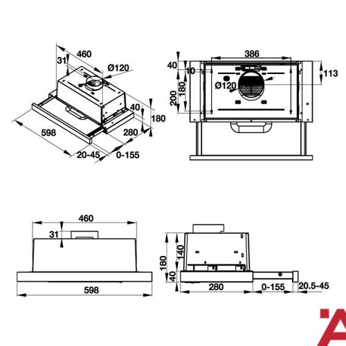 Hafele HH-TI60D 539.81.083 Máy Hút Mùi Âm Tủ 60cm – Hút Khử Hiệu Quả, Thiết Kế Gọn Gàng, Dễ Lắp Đặt