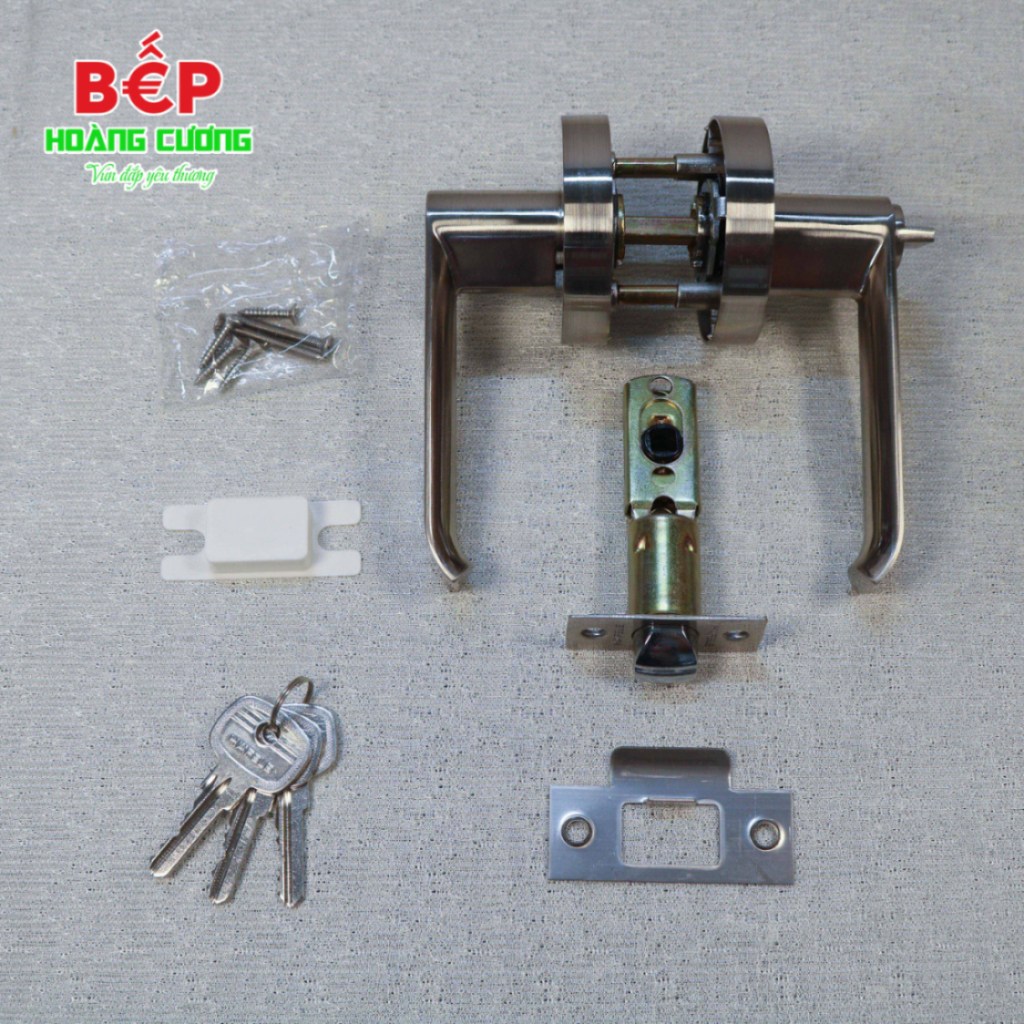 Khóa Cửa Phòng 911.63.222 Hafele – Tay Gạt Hợp Kim Kẽm – Độ Dày Cửa 35–45mm – Màu Niken Mờ 5 Khóa Tay Nắm Gạt Cửa Phòng Hafele 911.63.222