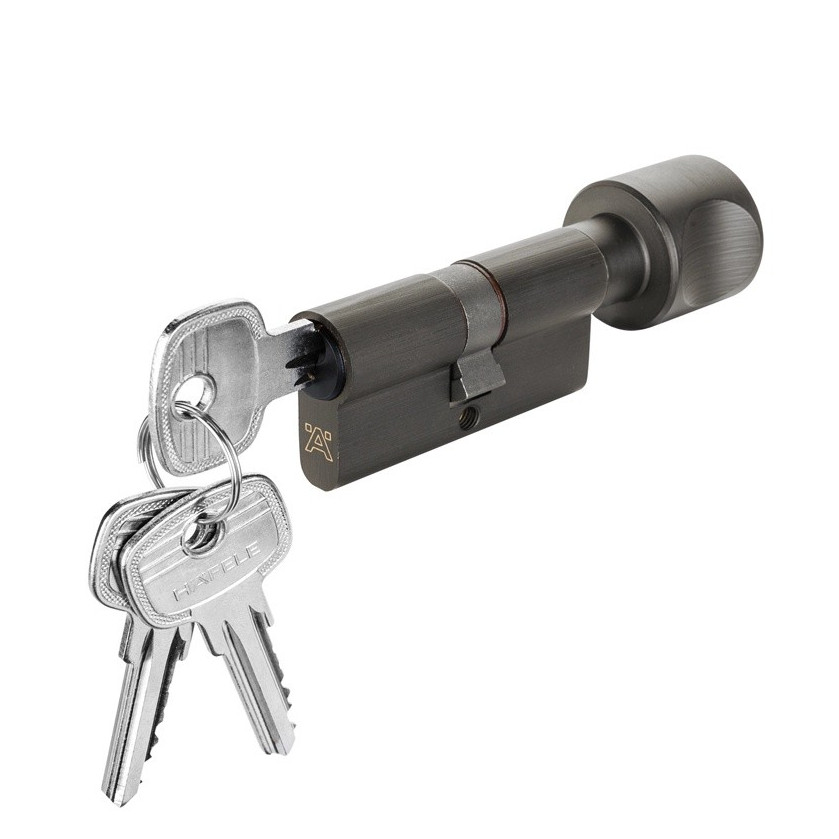 Hafele 916.63.321 ruột khóa 61mm, đầu chìa và đầu vặn, bảo vệ tối ưu, vật liệu đồng thau cao cấp 4 Ruột khóa Hafele 916.63.321 đầu vặn đầu chìa, đồng thau đen mờ PVD