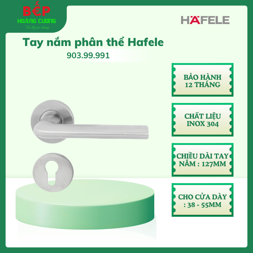 Hafele tay nắm gạt cửa phòng 903.99.991 - inox 304, nắp che, chắc chắn, dễ lắp, hợp nhiều loại cửa 3 Tay Nắm Gạt Có Nắp Che Cửa Phòng Hafele 903.99.991