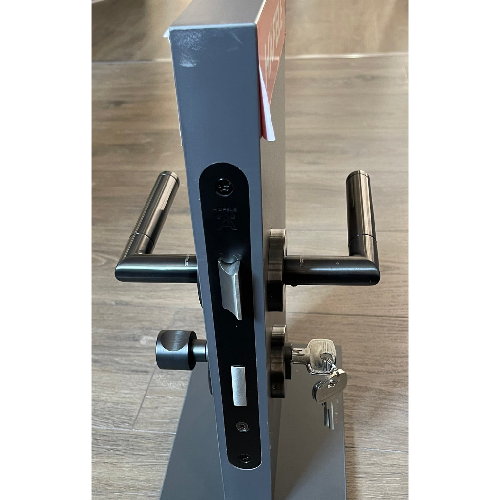 Hafele tay nắm gạt 903.99.368 cửa phòng - kiểu dáng sang trọng, dễ lắp đặt, dùng cho cửa gỗ và thép 5 Tay Nắm Gạt Cửa Phòng Hafele 903.99.368