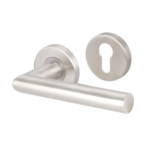 Tay nắm Hafele 903.98.536 cho cửa phòng - inox 316, nắp che, bền chắc, chống ăn mòn 6 Tay nắm gạt cửa phòng Hafele 903.98.536