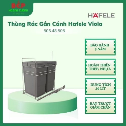 Thùng Rác Gắn Cánh Hafele Viola 503.48.505 - bảo hành 5 năm