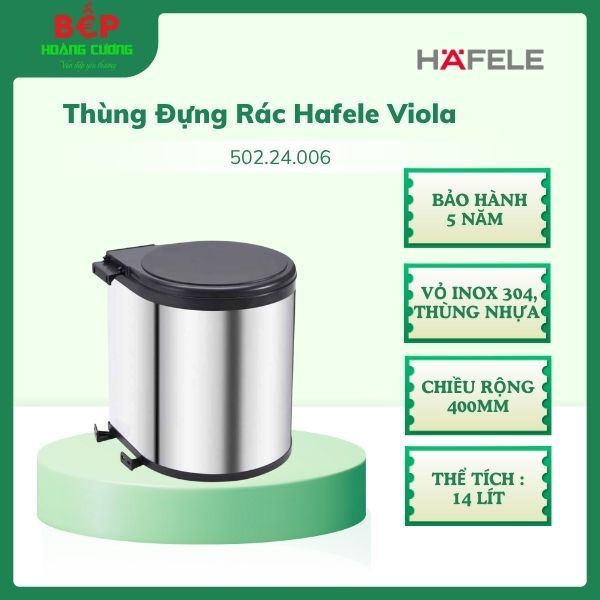 Thùng Đựng Rác Hafele 502.24.006, dung tích 14Lít, lắp đặt gắn cánh tủ bếp 3 Thùng Đựng Rác Hafele 502.24.006, dung tích 14Lít, lắp đặt gắn cánh tủ bếp