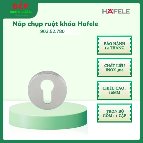 Hafele 903.52.780 - nắp che ruột khóa tròn inox 304, mờ, bảo vệ và hoàn thiện khóa cửa