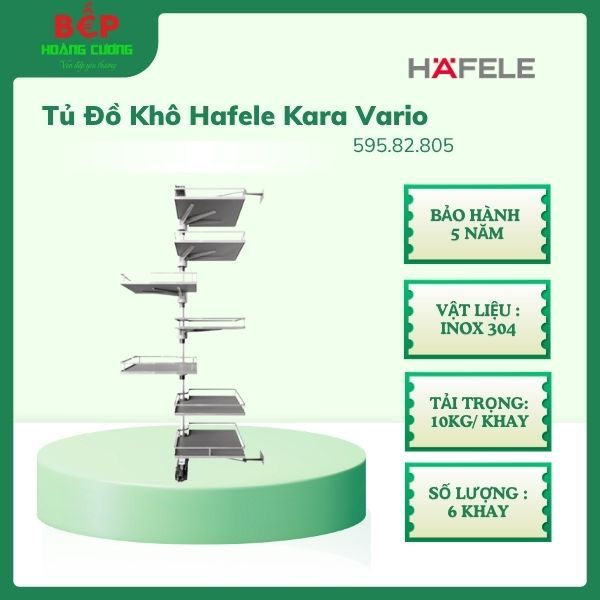 Tủ đồ khô Hafele Kara Vario 595.82.805, tủ xoay 6 tầng, có tấm lót chống trượt rộng tủ 600mm 3 Tủ đồ khô Hafele Kara Vario 595.82.805, tủ xoay 6 tầng, có tấm lót chống trượt rộng tủ 600mm