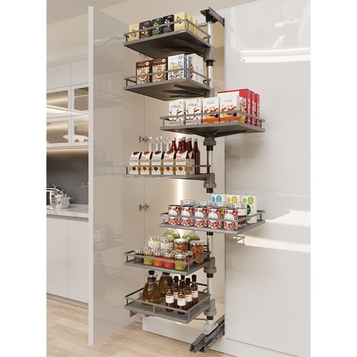 Tủ đồ khô Hafele Kara Vario 595.82.805, tủ xoay 6 tầng, có tấm lót chống trượt rộng tủ 600mm 8 Tủ đồ khô Hafele Kara Vario 595.82.805, tủ xoay 6 tầng, có tấm lót chống trượt rộng tủ 600mm