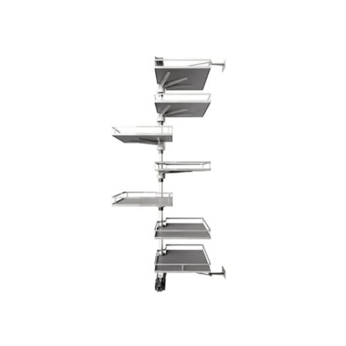 Tủ đồ khô Hafele Kara Vario 595.82.805, tủ xoay 6 tầng, có tấm lót chống trượt rộng tủ 600mm 10 Bộ rổ xoay Hafele Kara Vario 595.82.805 6 tầng