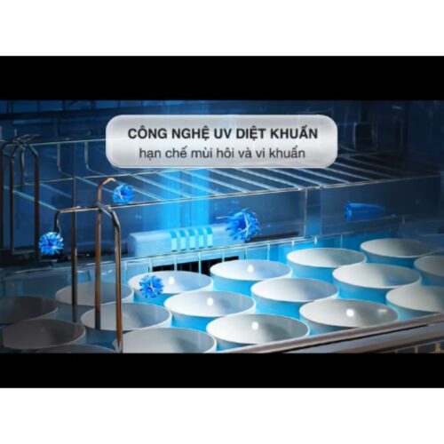 Hafele Máy Rửa Chén HDW-F6051S 538.21.370 – Chính Hãng – Tiết Kiệm Nước, Rửa Sạch Sâu, Vận Hành Êm 16 Công nghệ UV diệt khuẩn của máy rửa bát độc lập Hafele HDW-F6051S 538.21.370