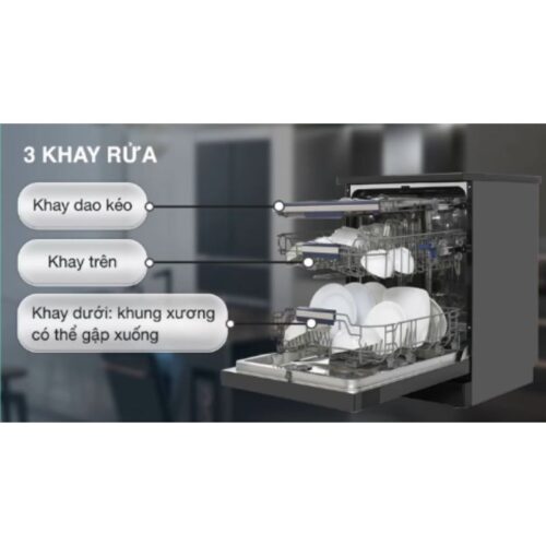 Hafele Máy Rửa Chén HDW-F6051S 538.21.370 – Chính Hãng – Tiết Kiệm Nước, Rửa Sạch Sâu, Vận Hành Êm 14 Khay rửa của máy rửa bát độc lập Hafele HDW-F6051S 538.21.370
