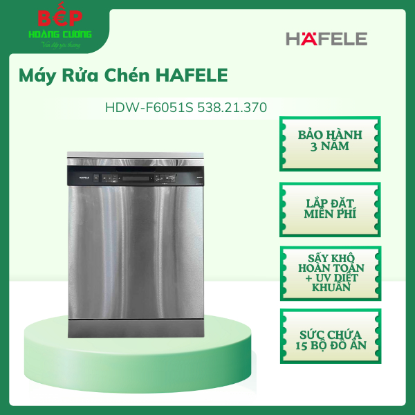 Hafele Máy Rửa Chén HDW-F6051S 538.21.370 – Chính Hãng – Tiết Kiệm Nước, Rửa Sạch Sâu, Vận Hành Êm 3 Hafele Máy Rửa Chén HDW-F6051S 538.21.370 – Chính Hãng – Tiết Kiệm Nước, Rửa Sạch Sâu, Vận Hành Êm